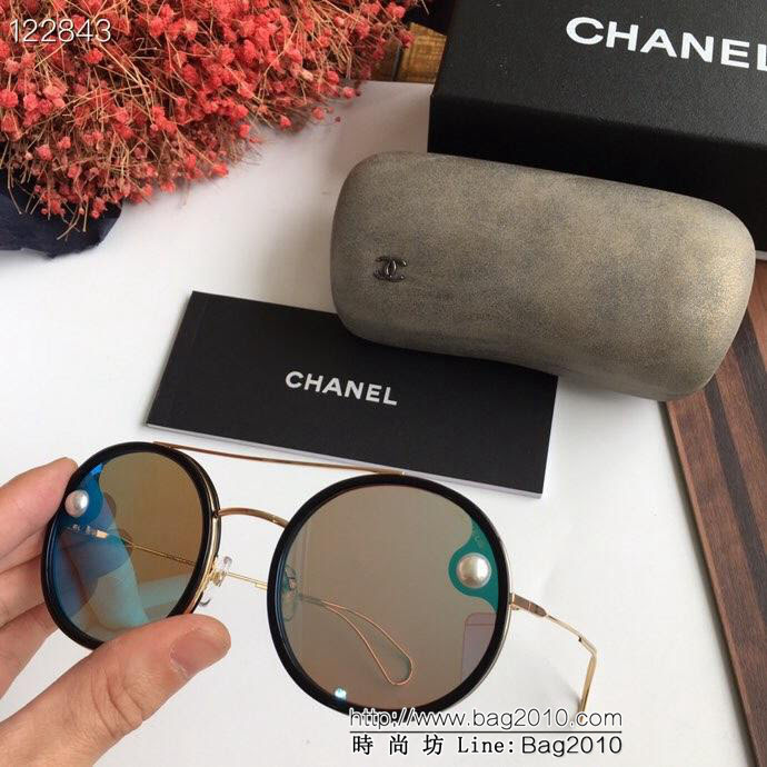 CHANEL香奈兒 2019新品 CH1042 高端品質 鏡面珍珠 百搭框型 女款太陽鏡  lly1344